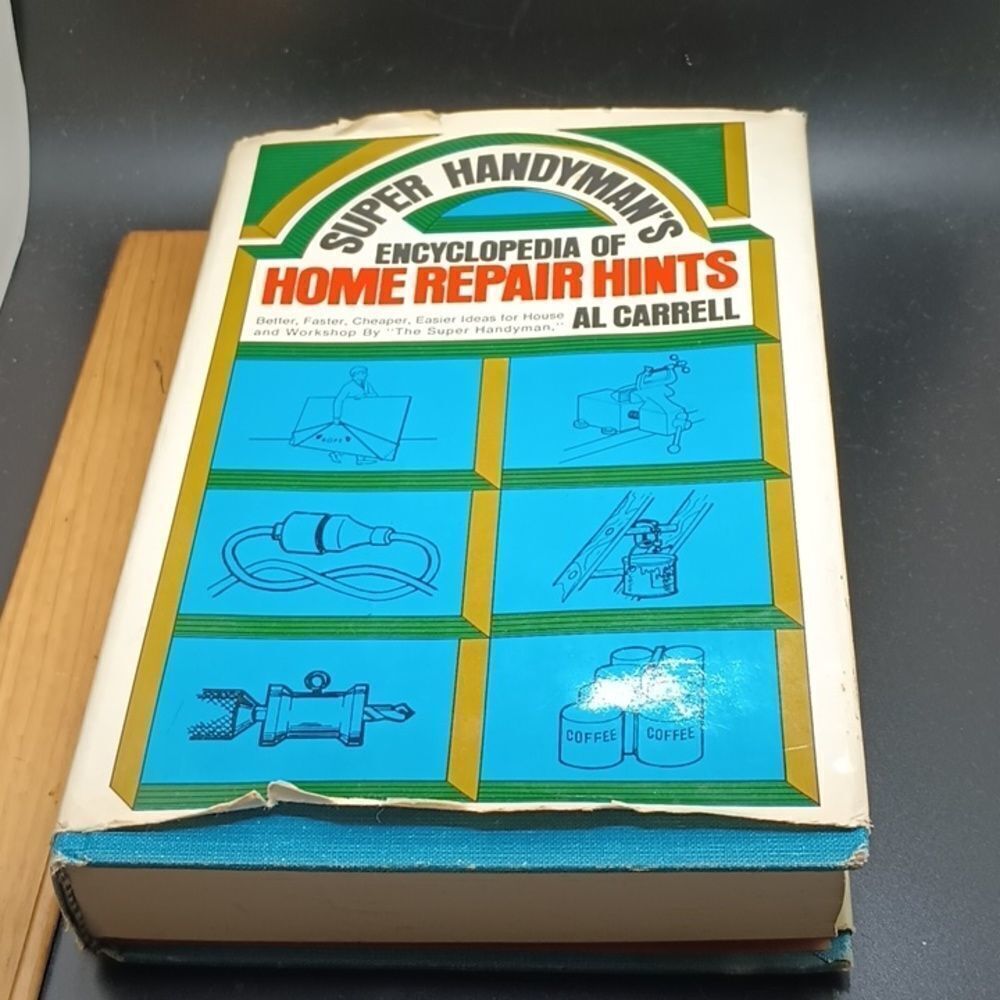 VINTAGE handyman home repair hints hardcover book